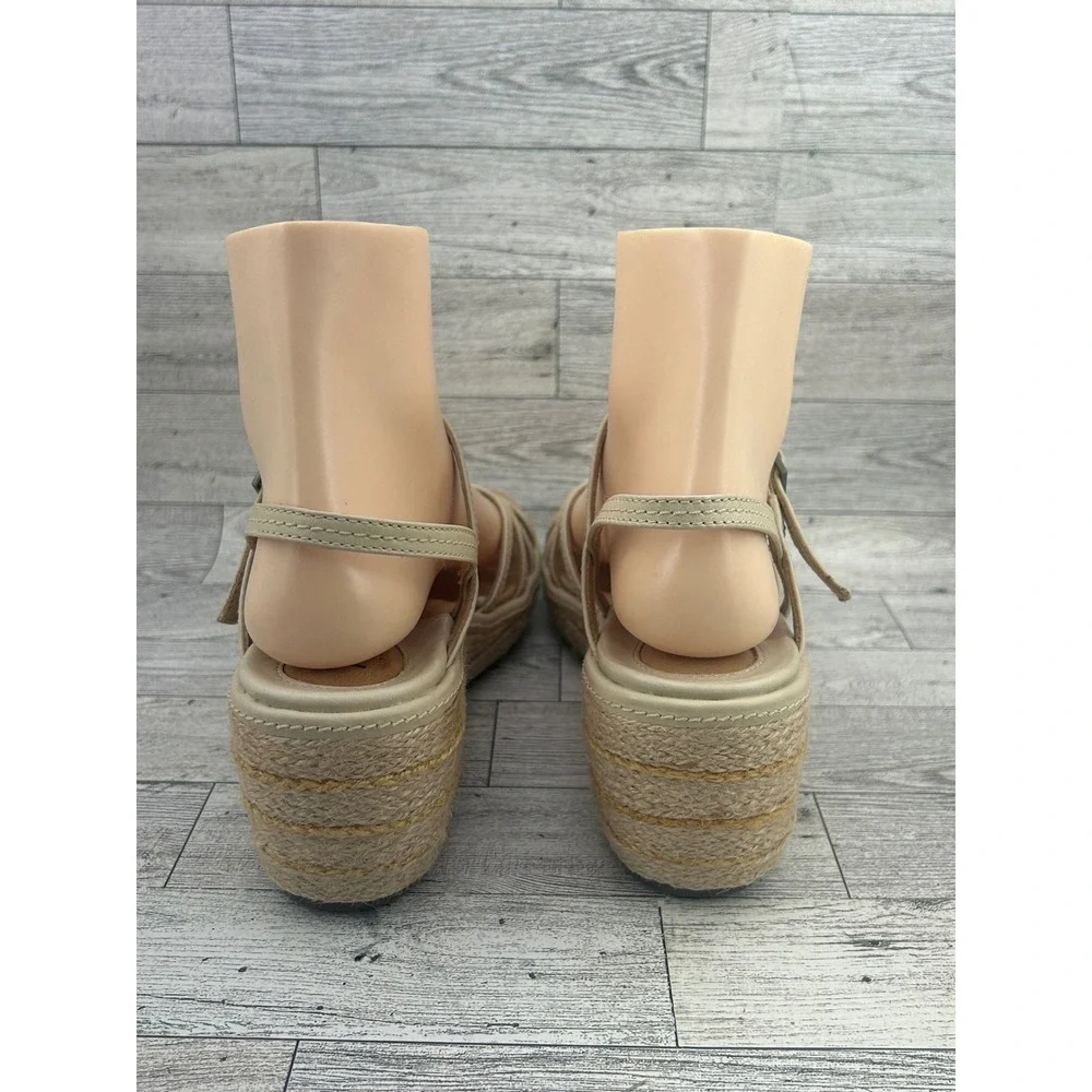 Clarks Artisan Collection Wedge Sandals Adjustable Strap Beige Size‎ 9M
